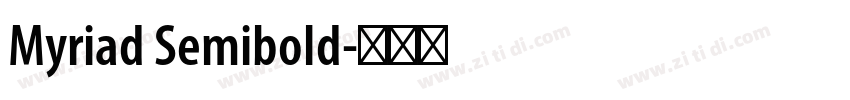 Myriad Semibold字体转换